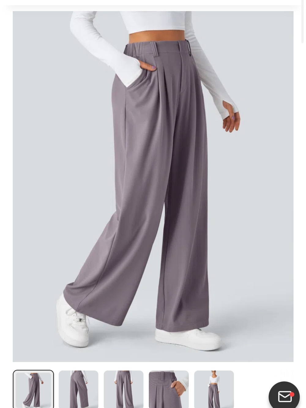NWOT Wide-Leg Lavender Trousers – High-Rise Women's Pants